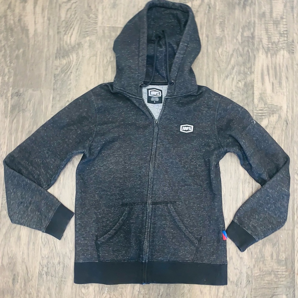 100% zip up hoodie